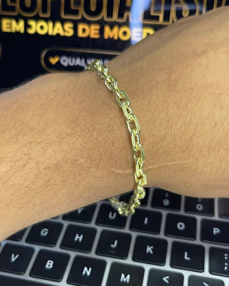 PULSEIRA CADEADO DE QUINA 6MM