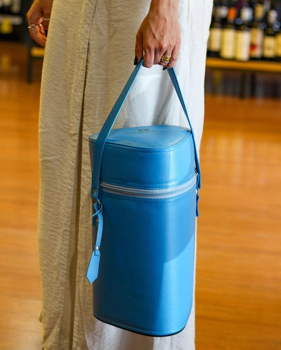 Bag de Couro Legítimo – Para Vinhos e Taças, Disponível em Diversas Cores
